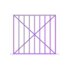Buildings Steel Walls Framing Strap Bracing Craft Design Svg File, Free Vectors File